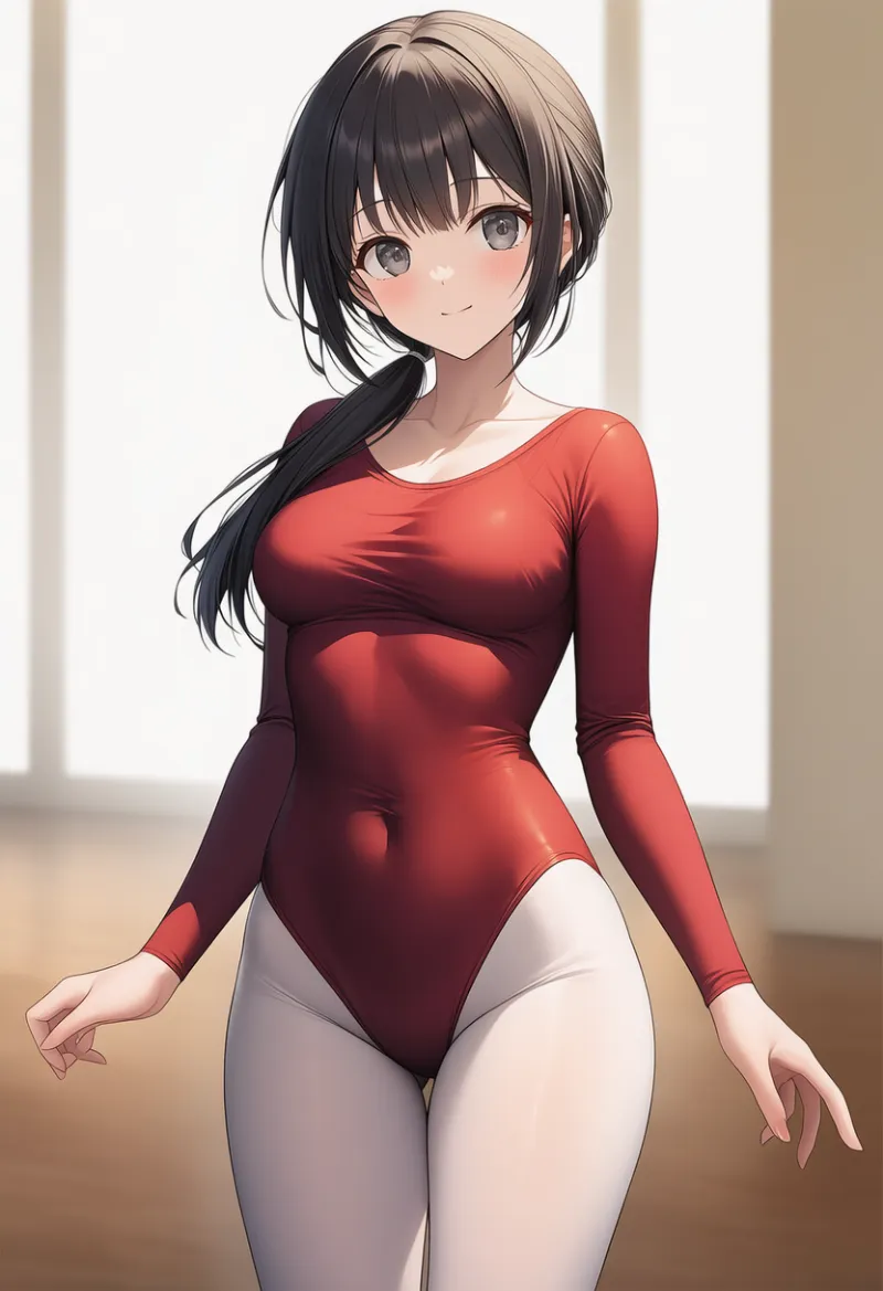 ピチピチのレオタードのAIイラスト｜プロンプト紹介