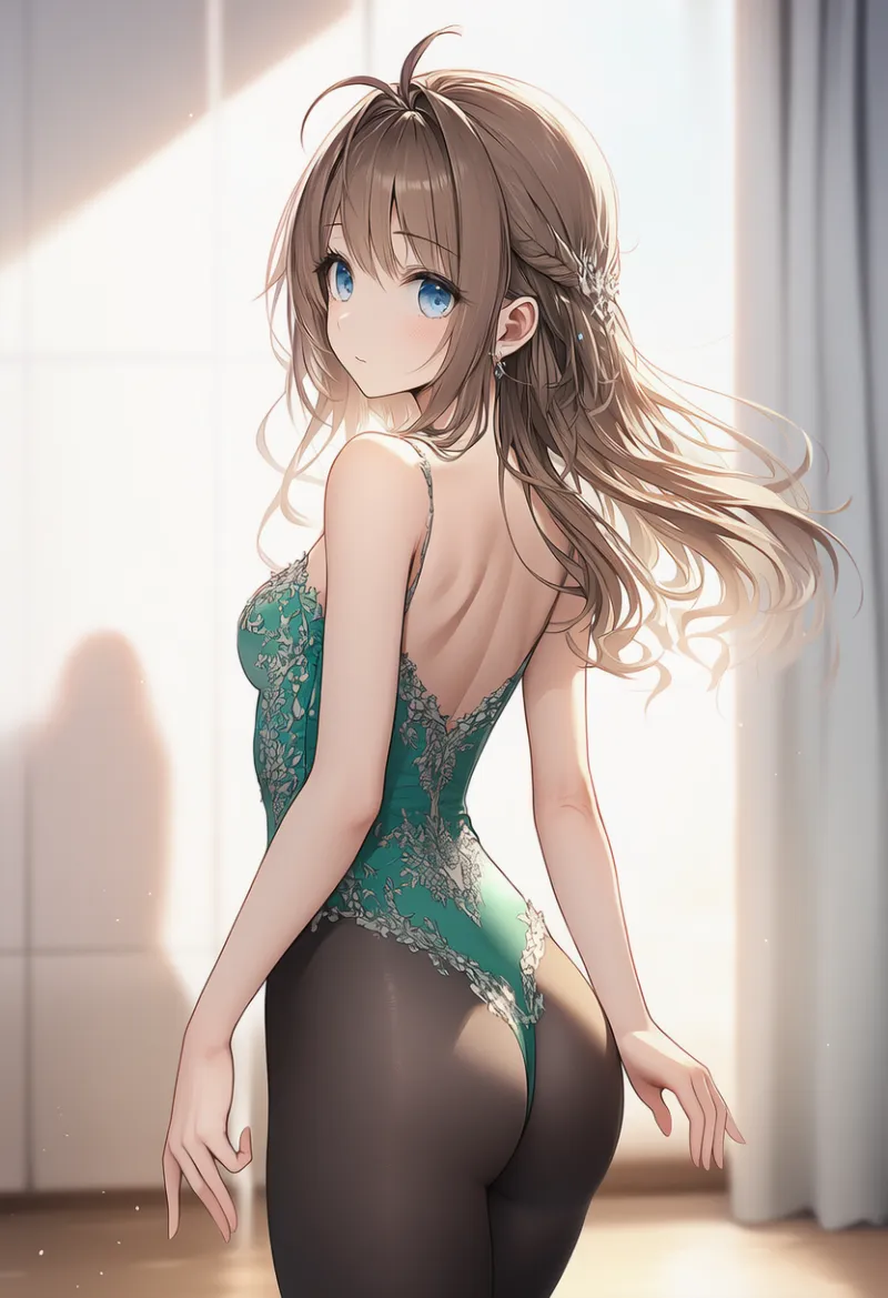 TバックのレオタードのAIイラスト｜プロンプト紹介