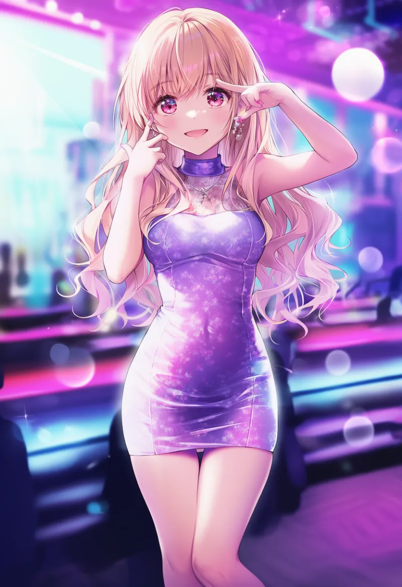 タイトドレスのプロンプトとAIイラスト作例