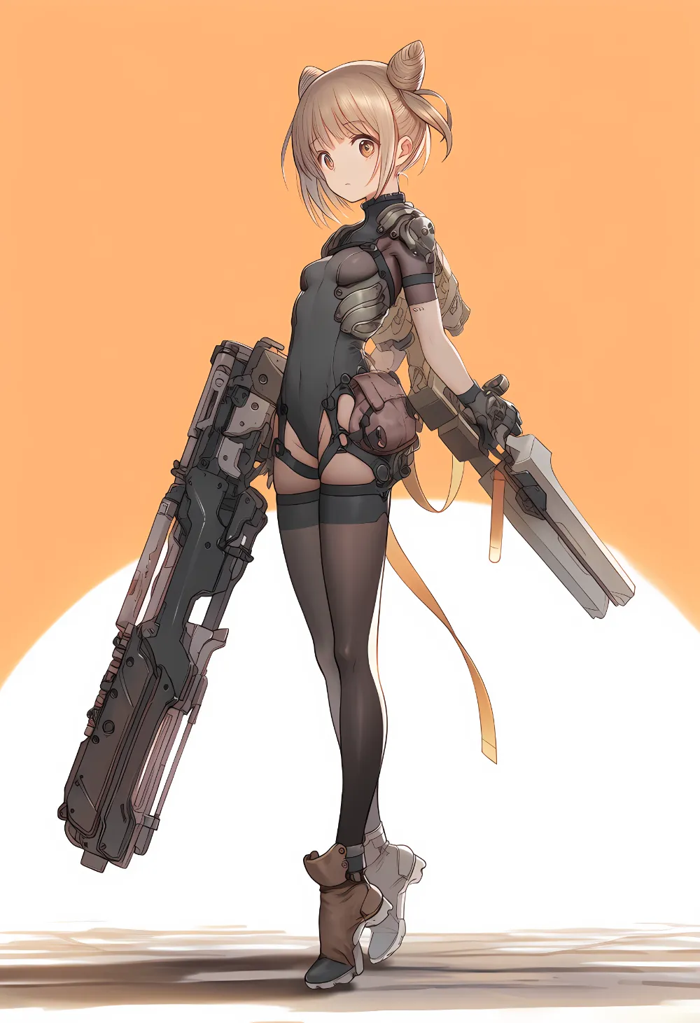 つま先立ちのポーズのプロンプト｜AIイラスト