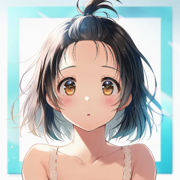 トップノット|髪型プロンプト