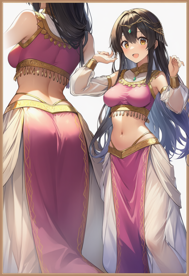 ヘソ出しルックの民族衣装