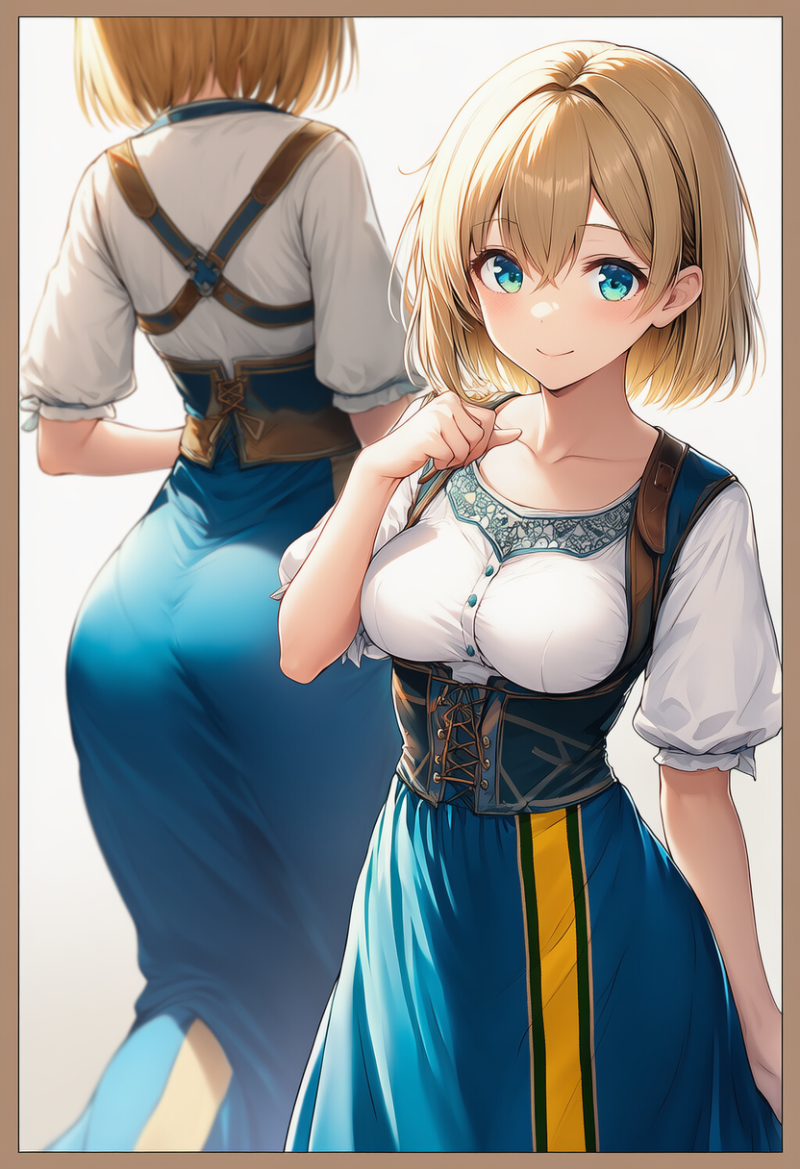 コルセットをつけた民族衣装