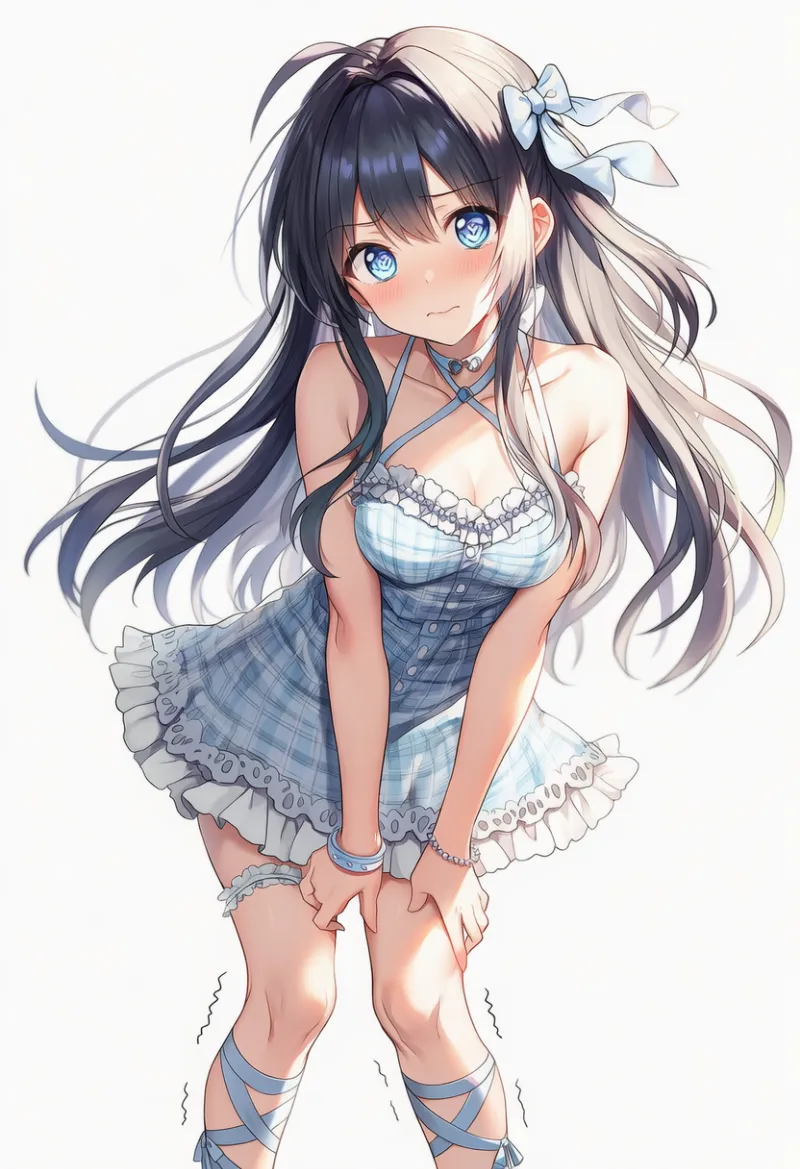 膝が震える（立ち）｜プロンプト紹介