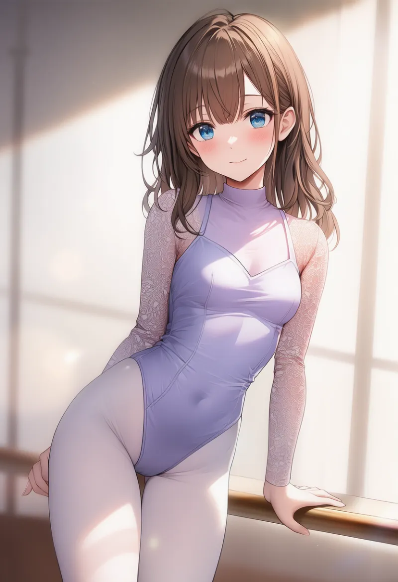 タートルネック・レオタードのAIイラスト｜プロンプト紹介