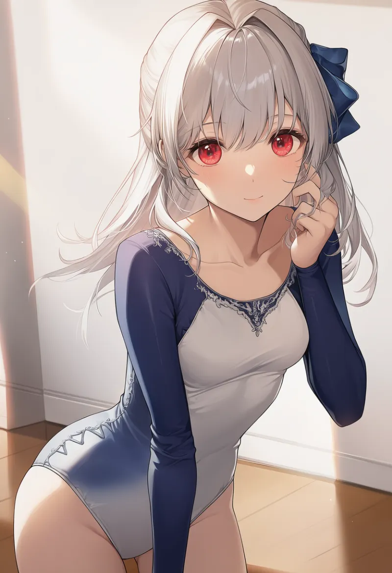 ツートンカラーのレオタードのAIイラスト｜プロンプト紹介