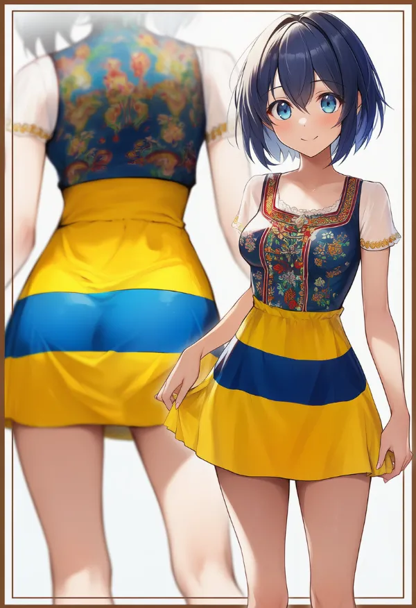 ウクライナの民族衣装のプロンプト｜AIイラスト作例