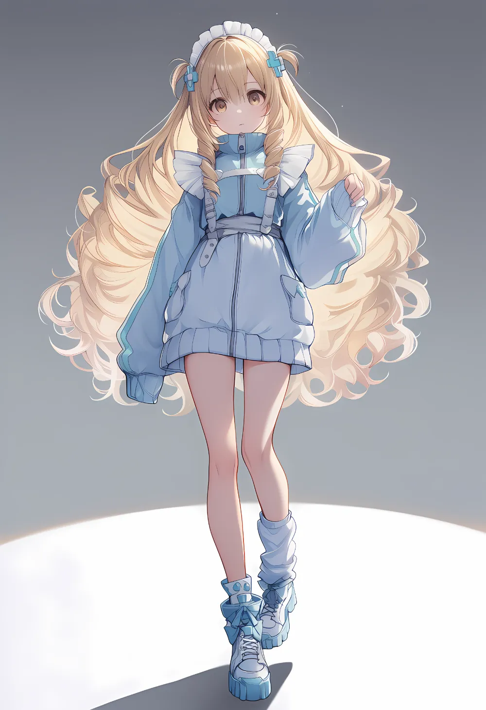 片足を少し浮かせて立つポーズのプロンプト｜AIイラスト