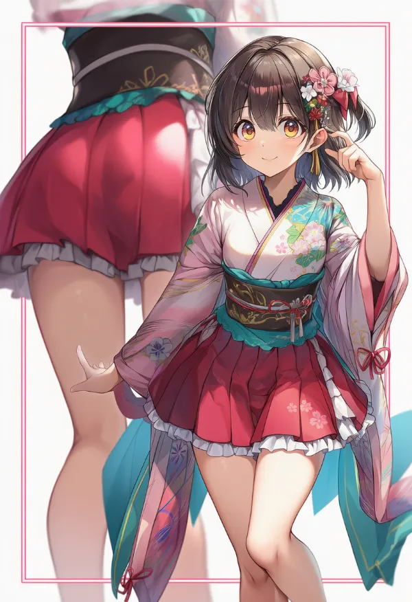 和ロリータ系ファッションの服装プロンプト|AIイラスト