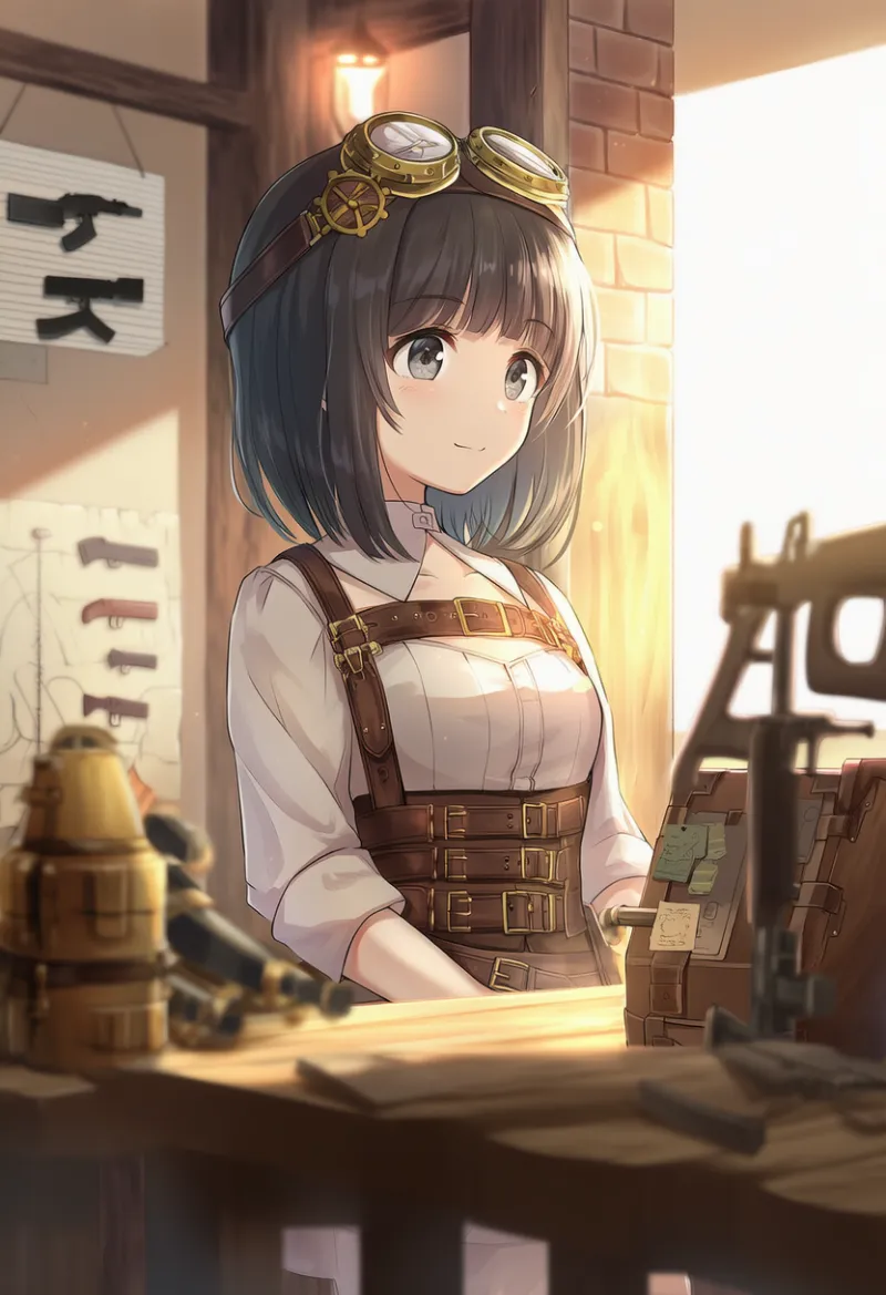 武器屋の店内のAIイラスト作例とプロンプト紹介