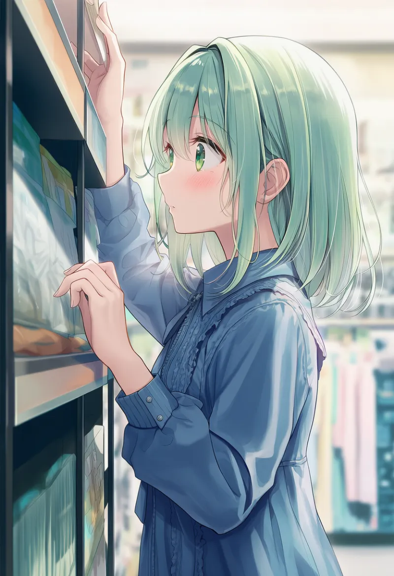 ウィンドウショッピングのAIイラスト作例とプロンプト紹介