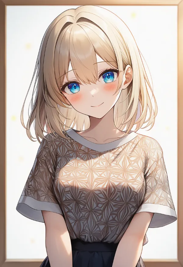 木目柄の服プロンプト｜AIイラスト