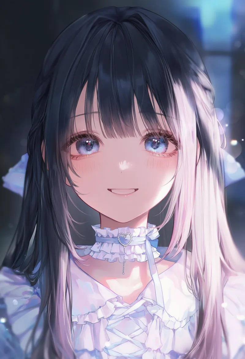 病みかわいいファッションを作る基本プロンプト-作例2(涙袋を指定している)