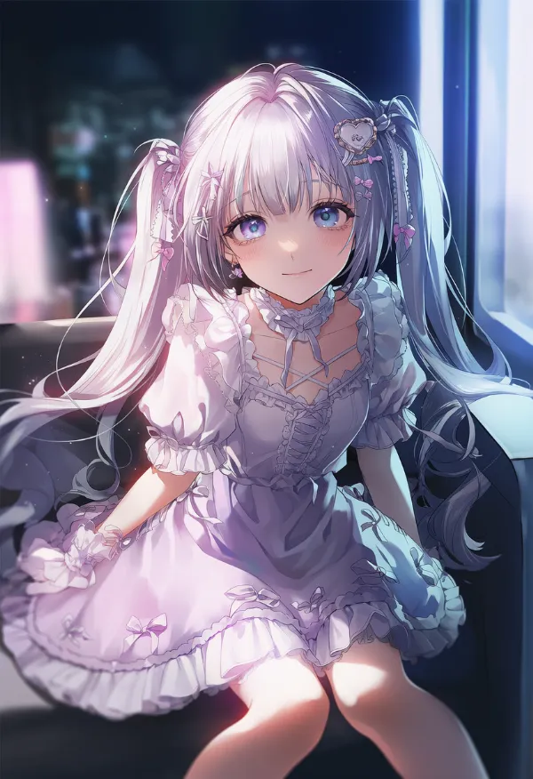 病みかわいいファッション(ドレスタイプ)のプロンプトとAIイラスト