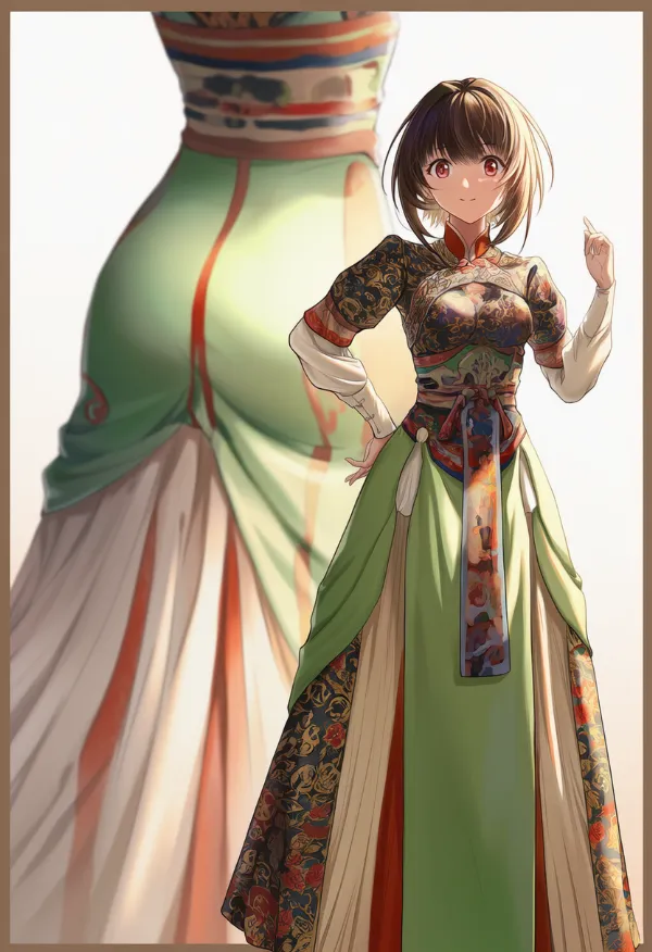 円領袍（民族衣装）のプロンプト｜AIイラスト作例