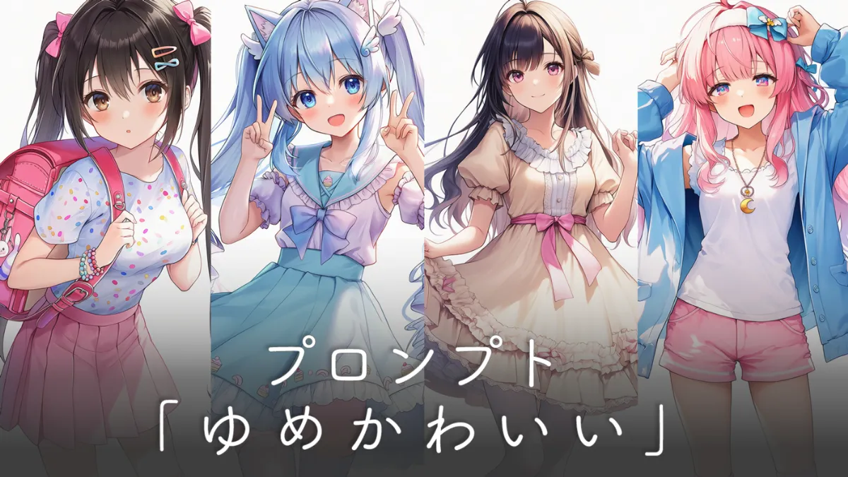 ゆめかわいいファッションのプロンプト集【AIイラスト】