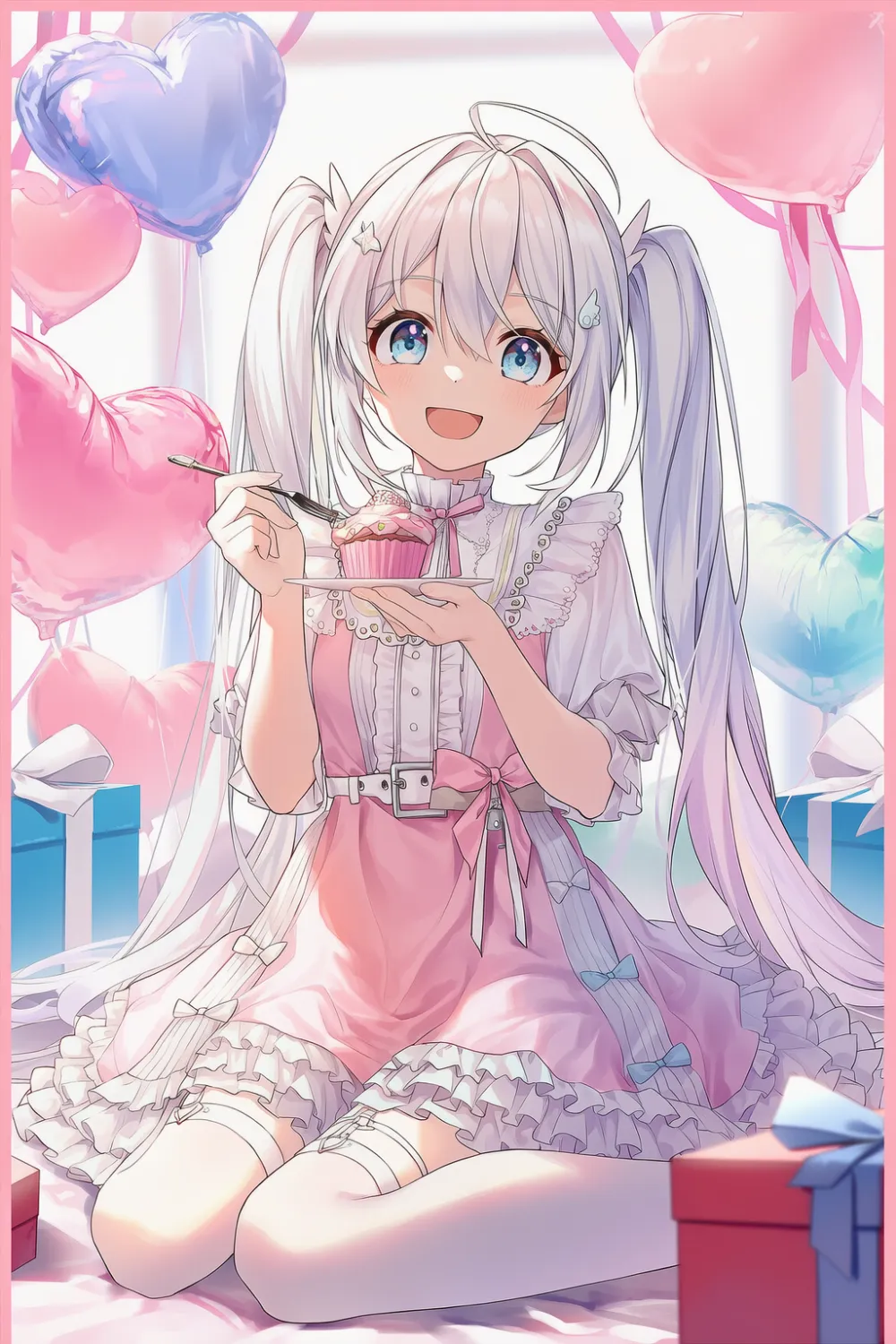 ゆめかわいいファッションのAIイラスト作例-1