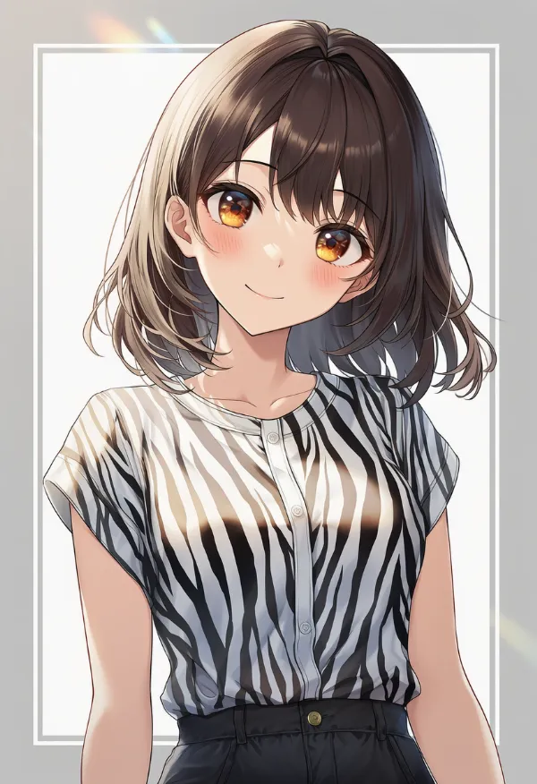 ゼブラ柄の服プロンプト｜AIイラスト