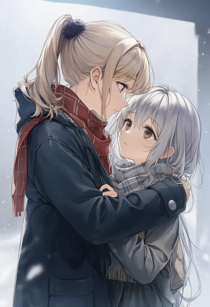 手を肩に置く仕草のAIイラスト｜プロンプト紹介