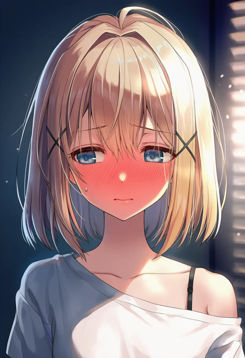 視線を逸らす仕草のプロンプトとAIイラスト作例