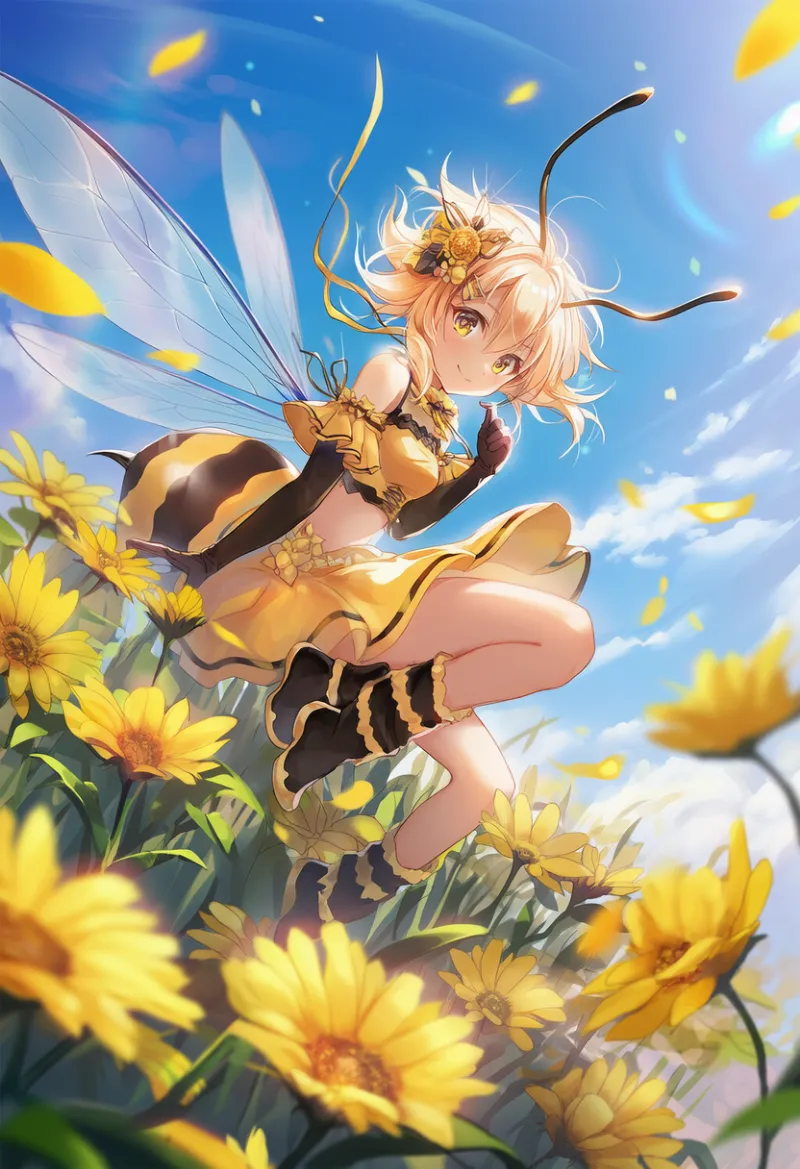 蜂の擬人化のAIイラスト|プロンプト紹介