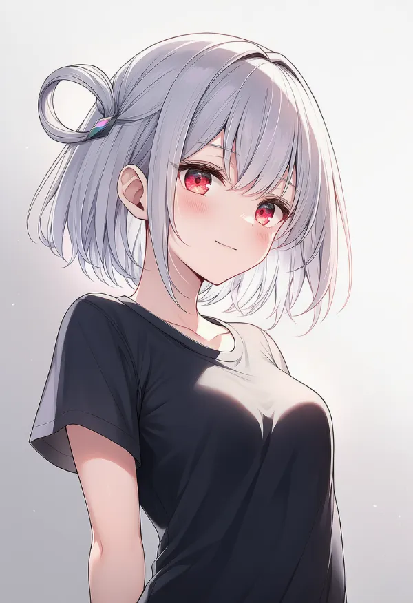 黒色のTシャツのAIイラスト