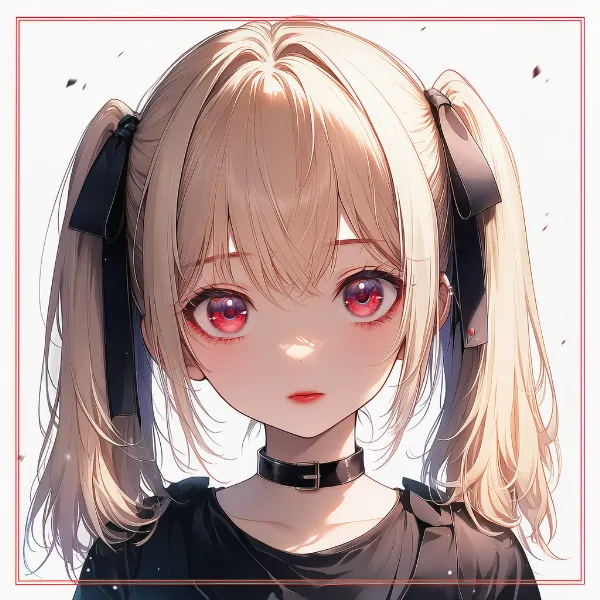 黒いチョーカーのAIイラスト|プロンプト紹介