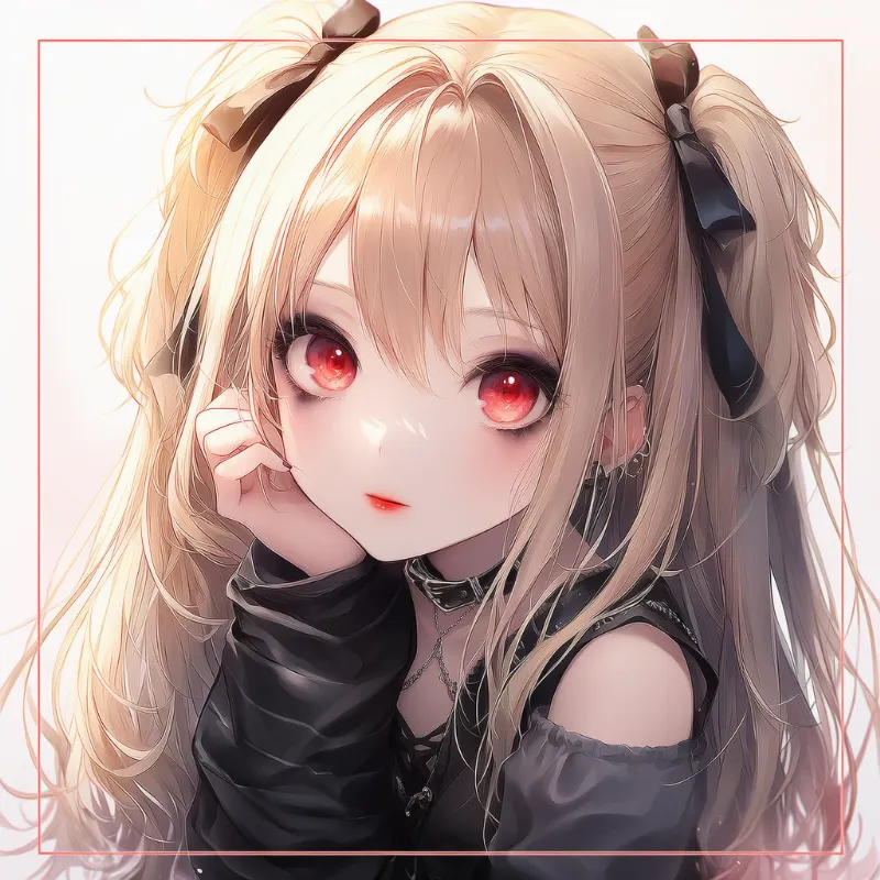 黒色のアイシャドウのAIイラスト|プロンプト紹介