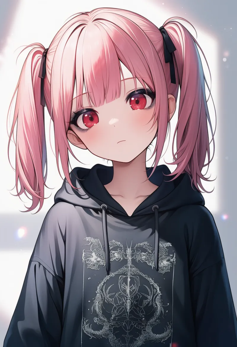 プリント入りのフーディーのAIイラスト|プロンプト紹介