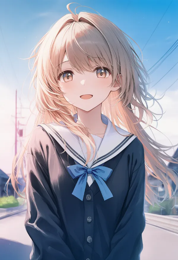 黒色のカーディガンのAIイラスト