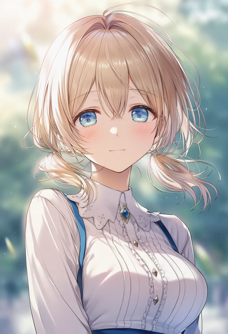 ボタン周り・前立てにフリルのAIイラスト|プロンプト紹介