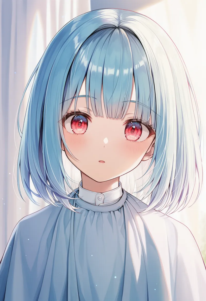 ぱっつん前髪（散髪後）のAIイラストとプロンプト紹介