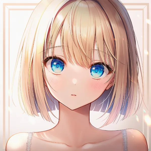 切り揃えた毛先|髪型プロンプト