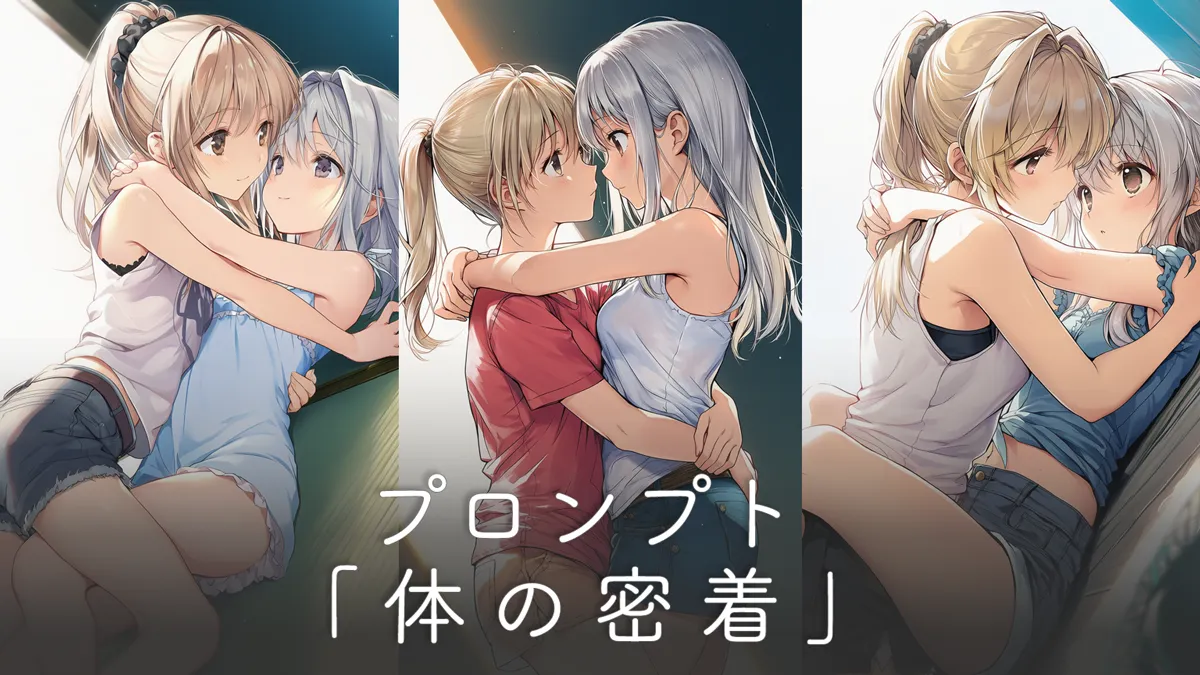 体を密着させるプロンプトまとめ【AIイラスト付】