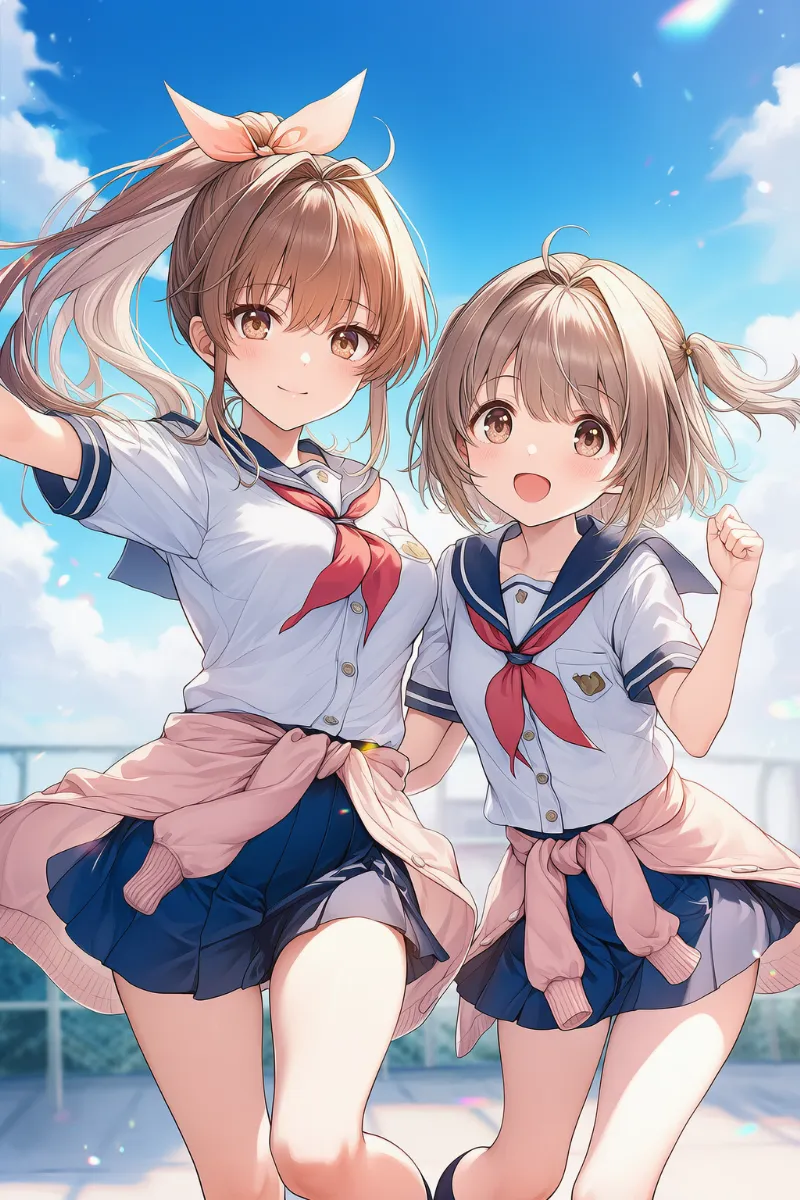 腰巻きカーディガンのプロンプト｜AIイラスト