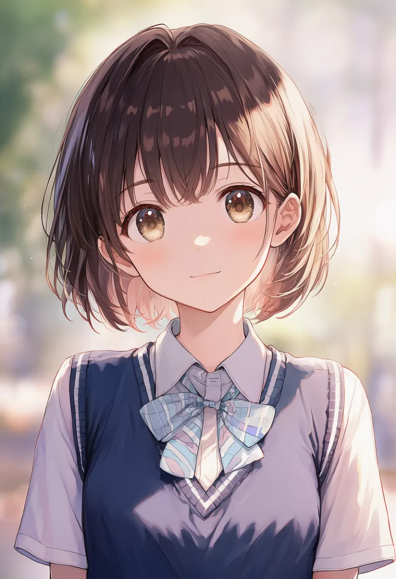 ベストタイプのカーディガン｜AIイラストとプロンプト紹介