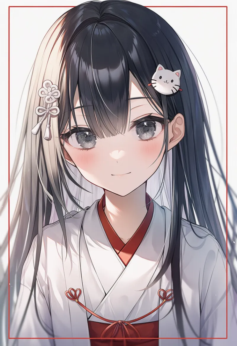 猫の髪飾りのAIイラスト｜プロンプト紹介