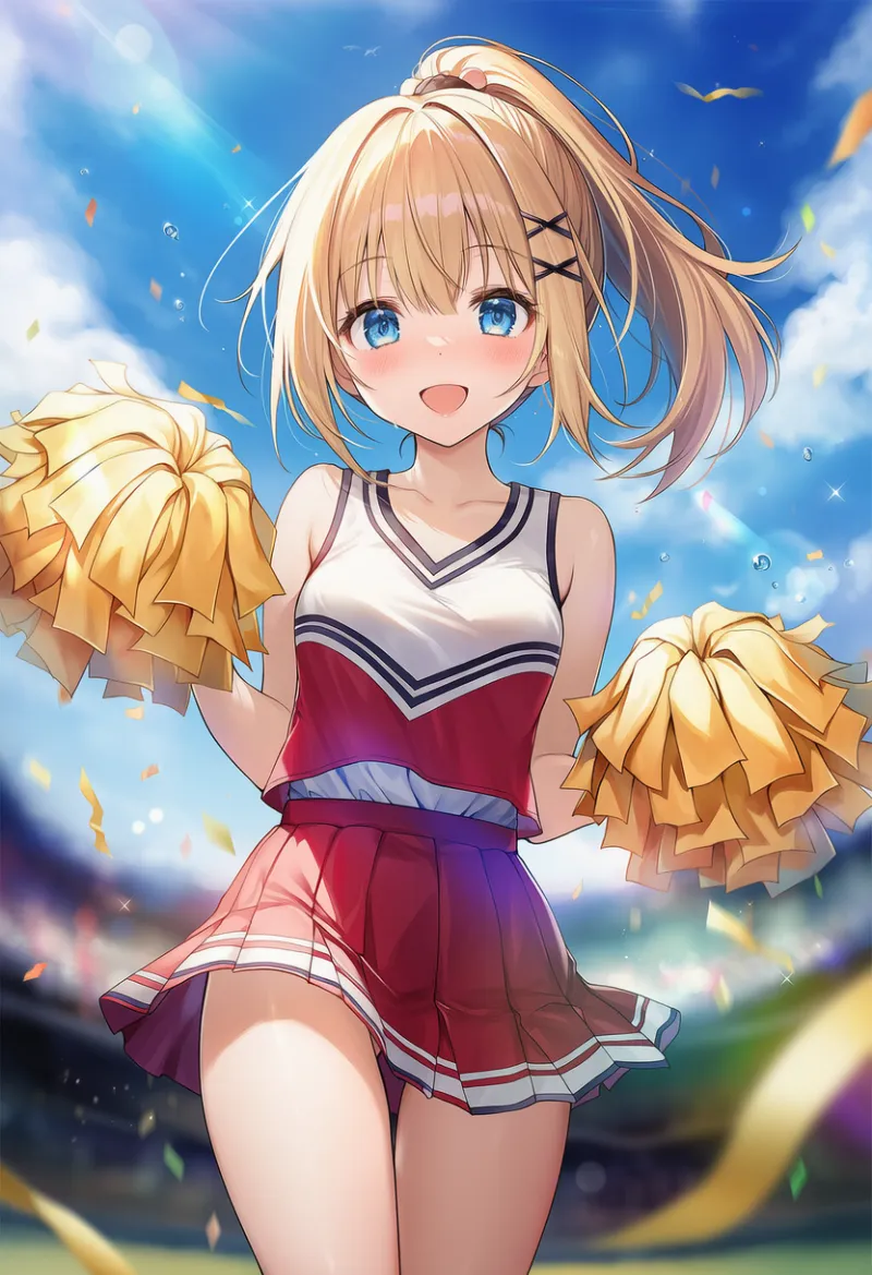 チアリーダーの服装の基本プロンプト｜AIイラスト作例