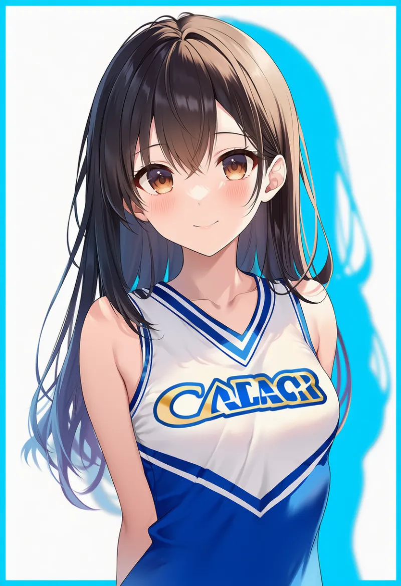 企業ロゴ入りのチアリーダーのAIイラスト｜プロンプト紹介