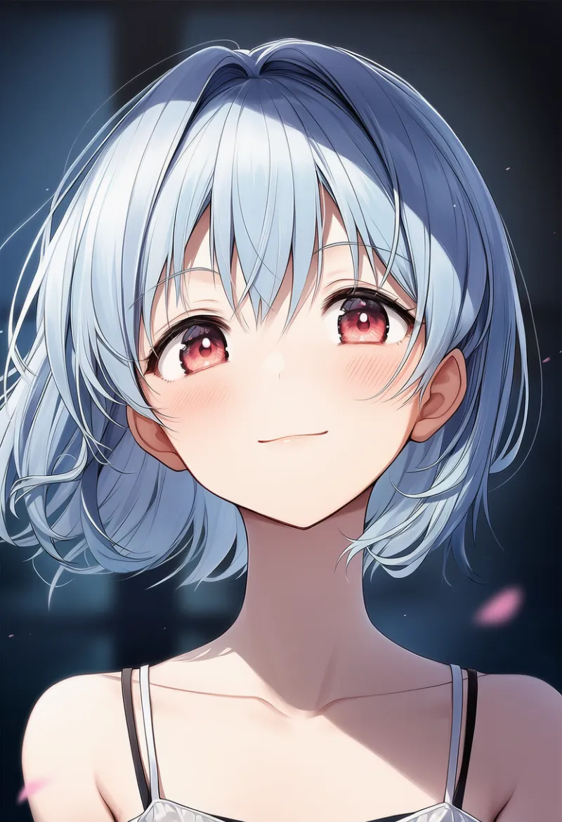 キアロスクーロによる陰影で鎖骨を強調したAIイラスト