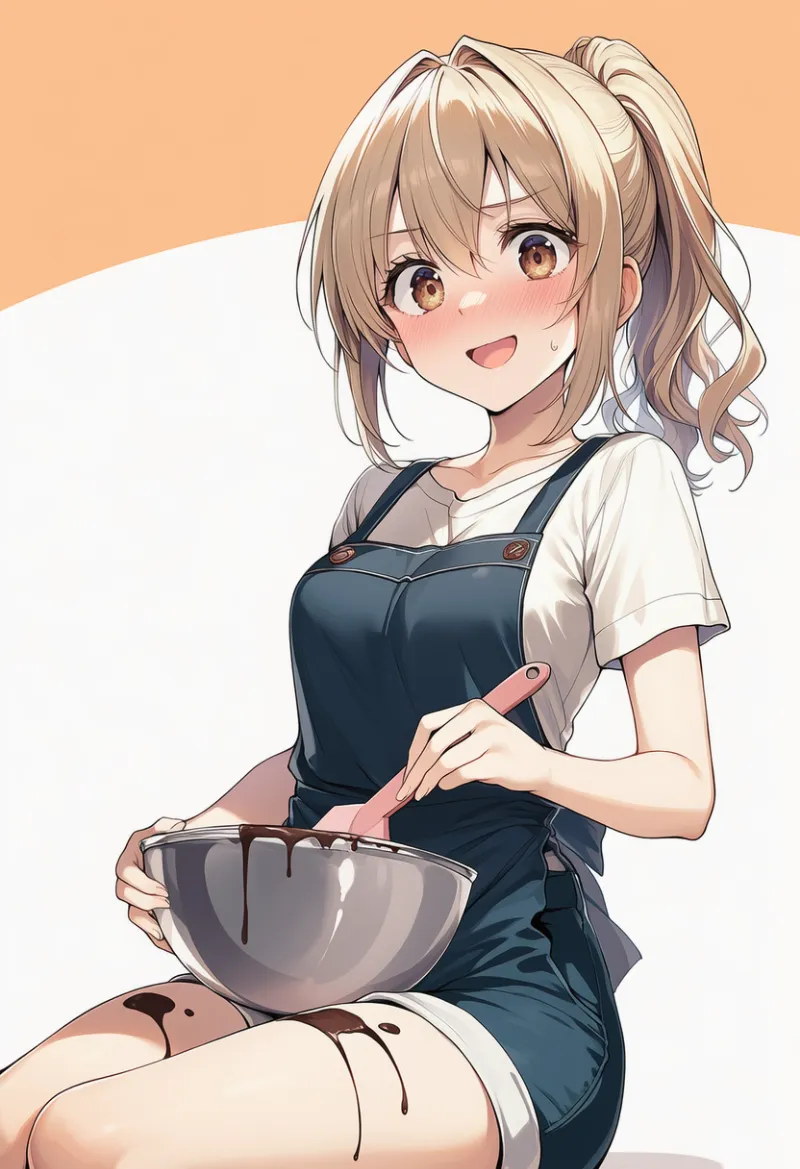 チョコが足につくAIイラスト｜プロンプト紹介