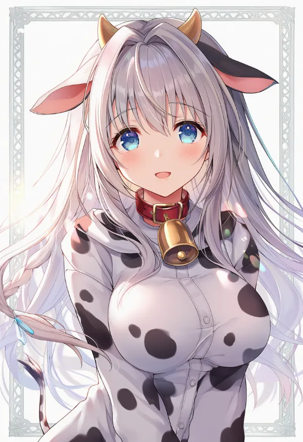 牛の擬人化のAIイラスト|プロンプト紹介