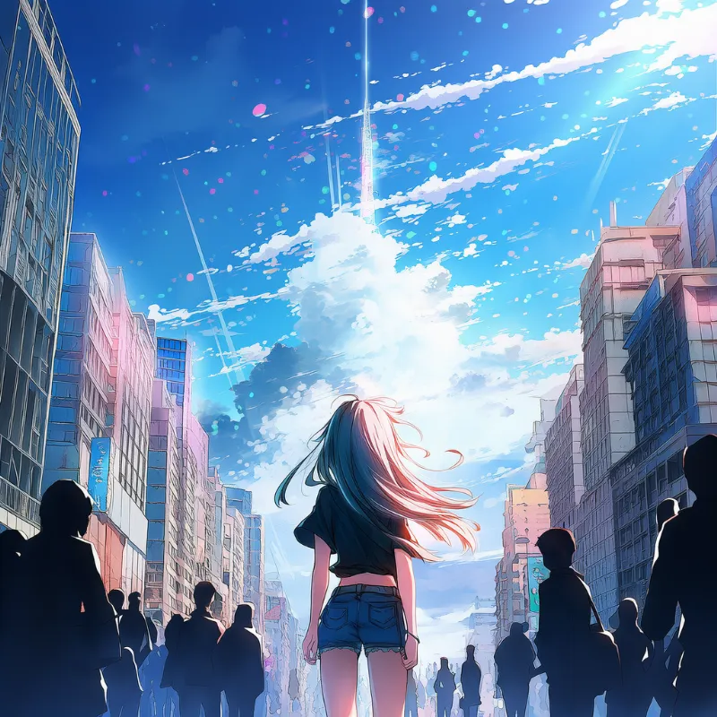 構図別の群衆のプロンプトフレーズ紹介（膝上ショット + ワイド）