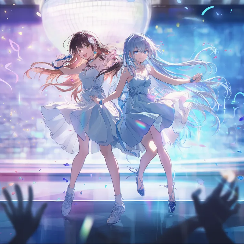 ダンスフロアの背景のAIイラストとプロンプト紹介