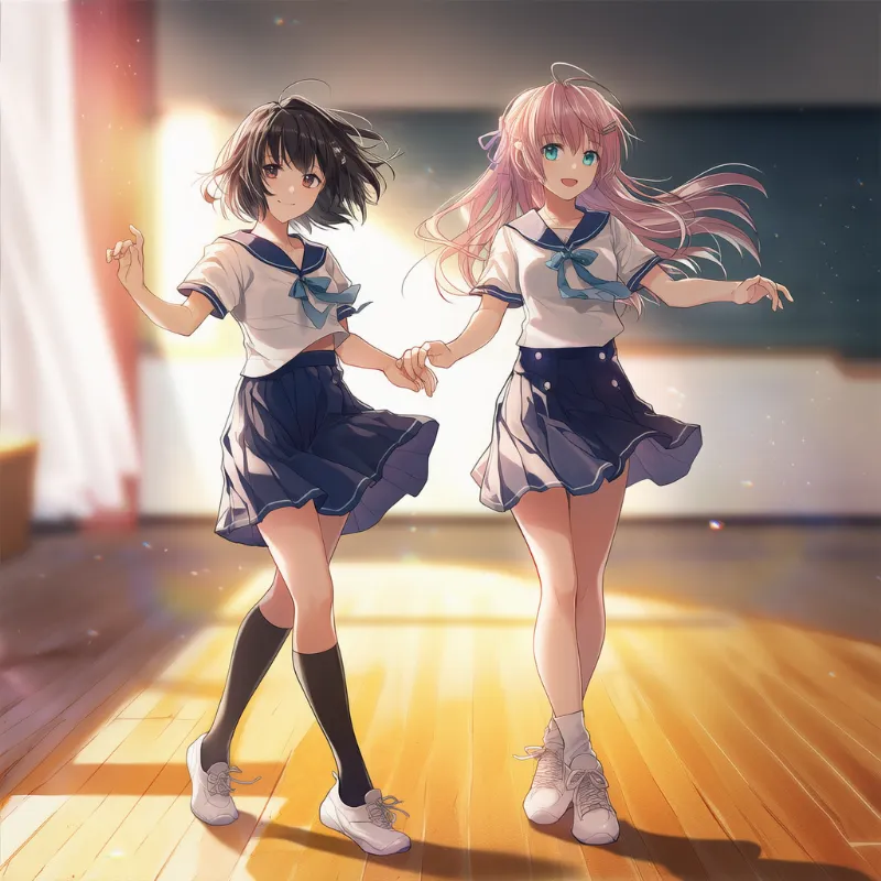 ダンススタジオの背景のAIイラストとプロンプト紹介