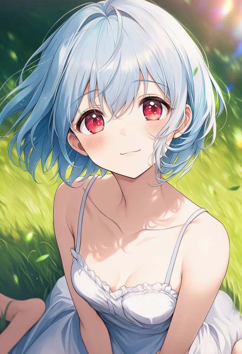 鎖骨に木漏れ日が当たる様子を再現したAIイラスト