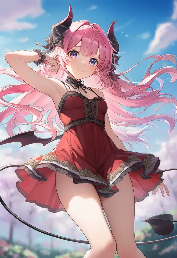 悪魔の擬人化のAIイラスト|プロンプト紹介