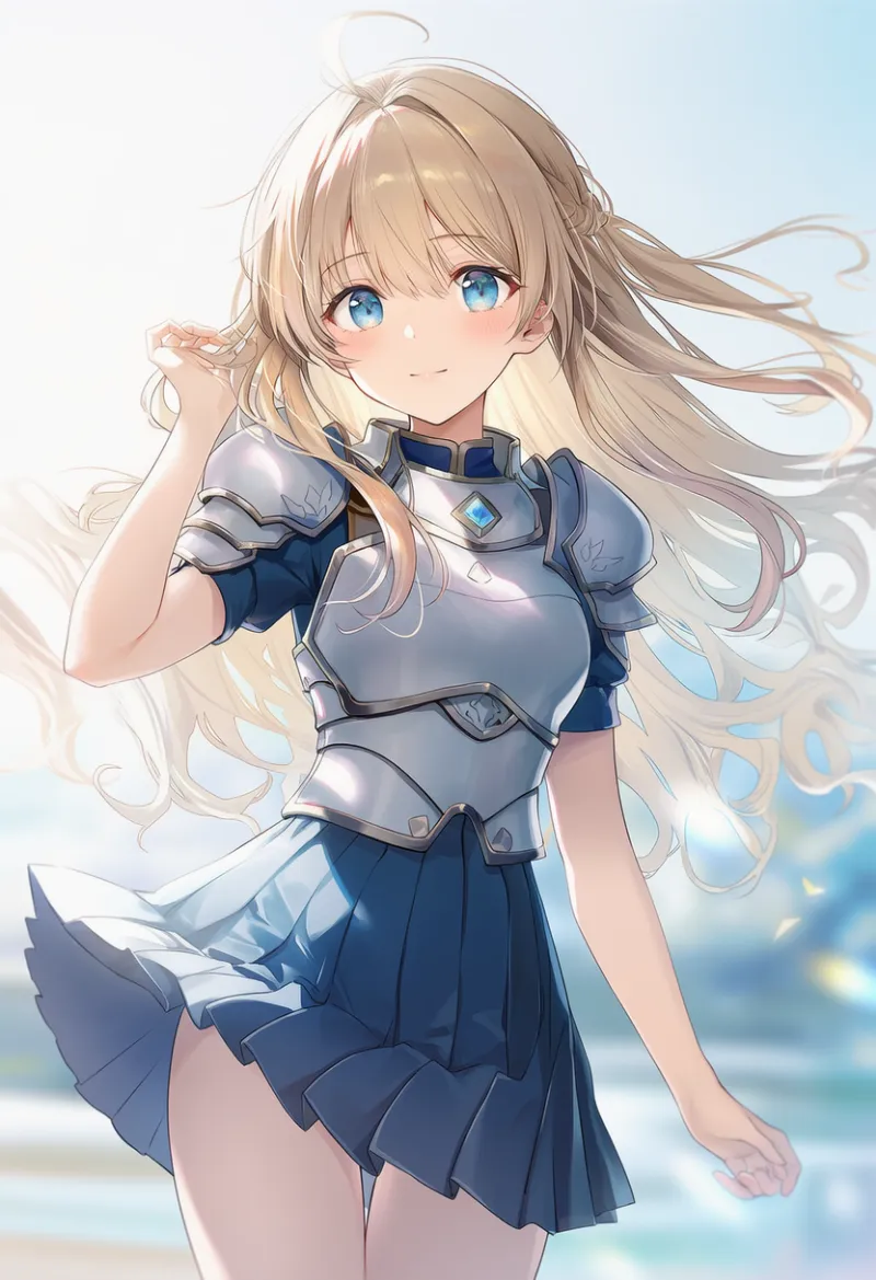 ミニスカスタイルの鎧のAIイラスト｜プロンプト紹介