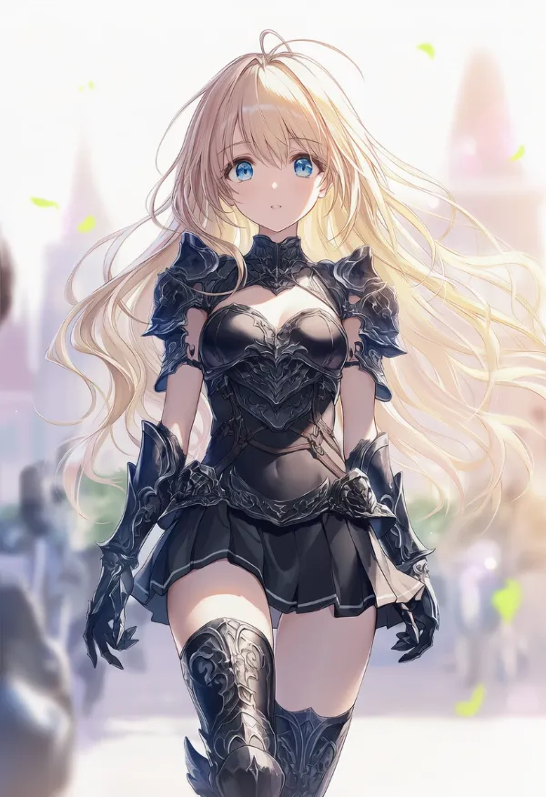 黒色の鎧のAIイラスト｜プロンプト紹介