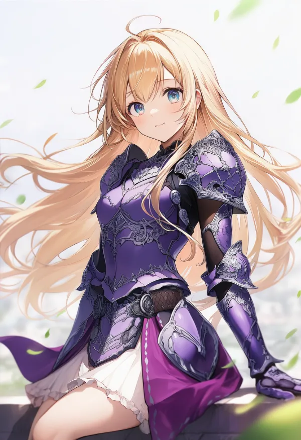 紫色の鎧のAIイラスト｜プロンプト紹介